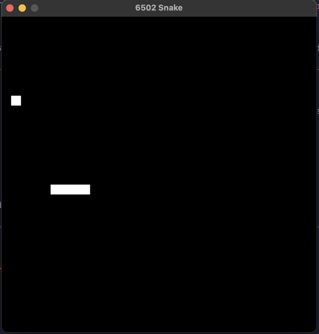 6502 Emulator Snake Game